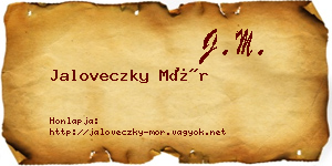 Jaloveczky Mór névjegykártya